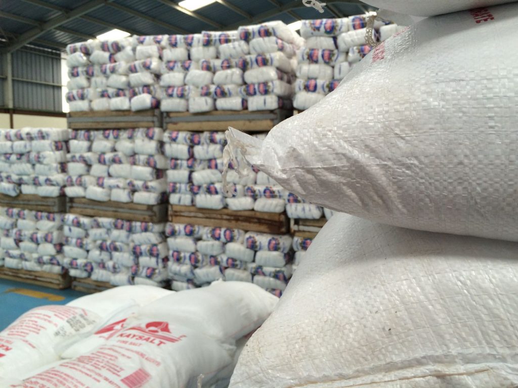 Stacks of salt