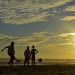 kids playing football