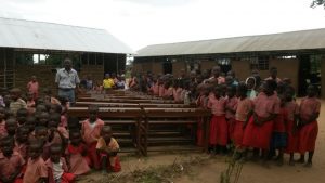 School with donated desks