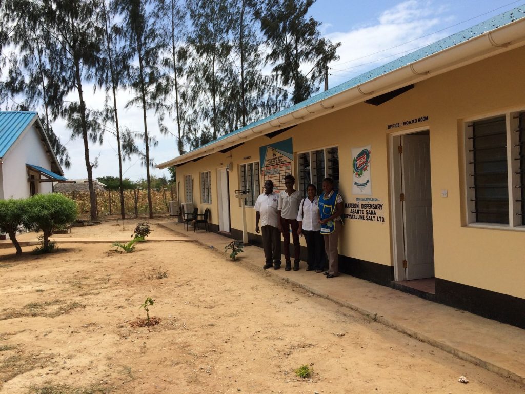 Krystalline Salt staff and Chief Clinical Officer outside Marereni Dispensary